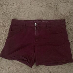 American Eagle Midi Burgundy shorts. Size 14.